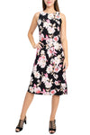 Cocktail Dresses A Line Pirnted Floral Cocktail Midi Dress Tutu Pink Combo