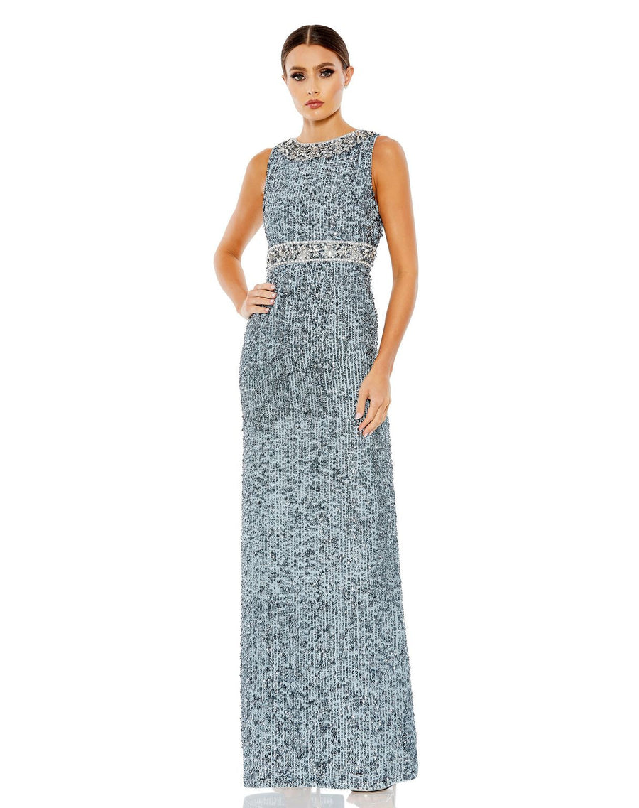 Formal Dresses Long Sleeveless Formal Dress Slate Blue