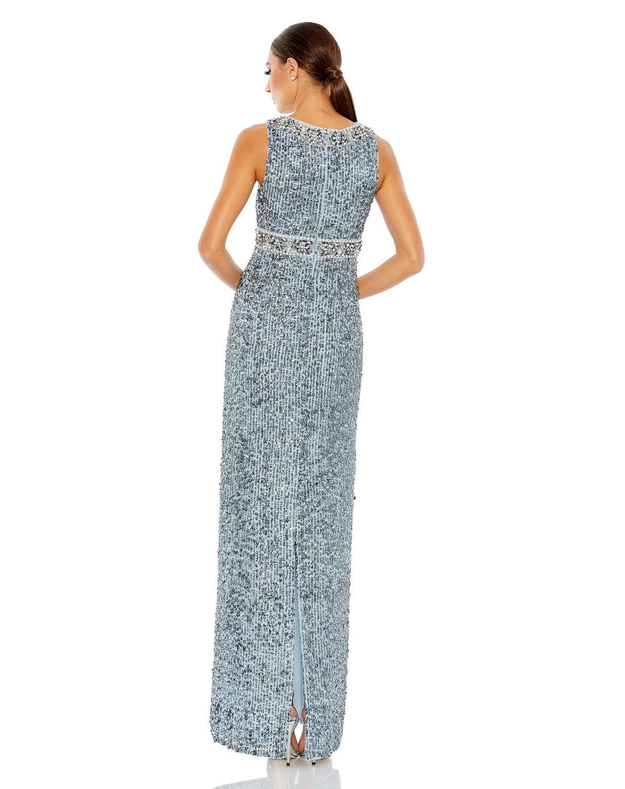 Formal Dresses Long Sleeveless Formal Dress Slate Blue