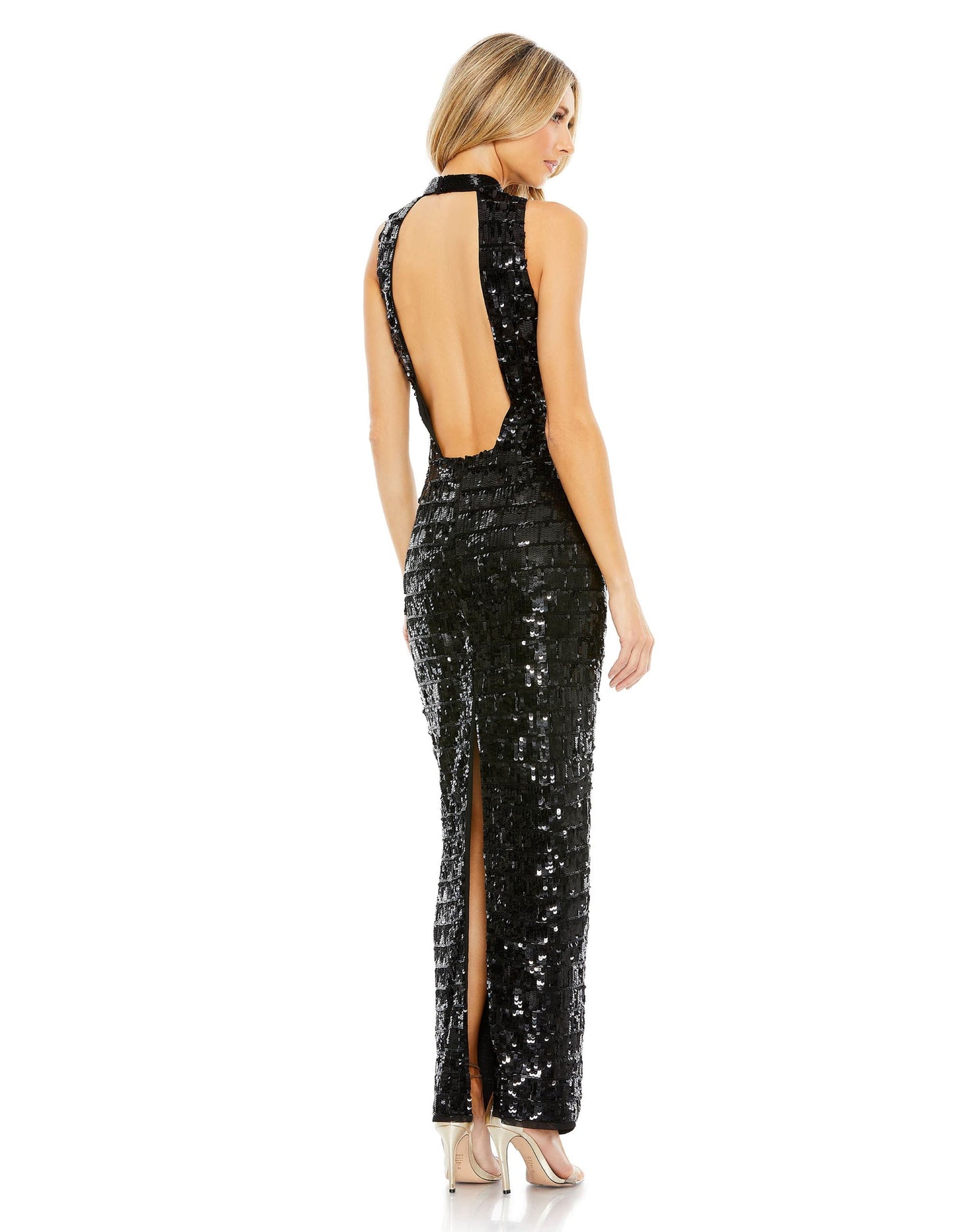 Formal Dresses Long Fitted Sequin Formal Prom Dress Black