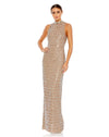 Formal Dresses Long Fitted Sequin Formal Prom Dress Taupe