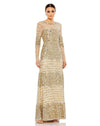 Formal Dresses Long Sleeve Formal Evening Dress Gold