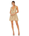 Cocktail Dresses Short A Line Sequin Cocktail Mini Dress Nude Gold