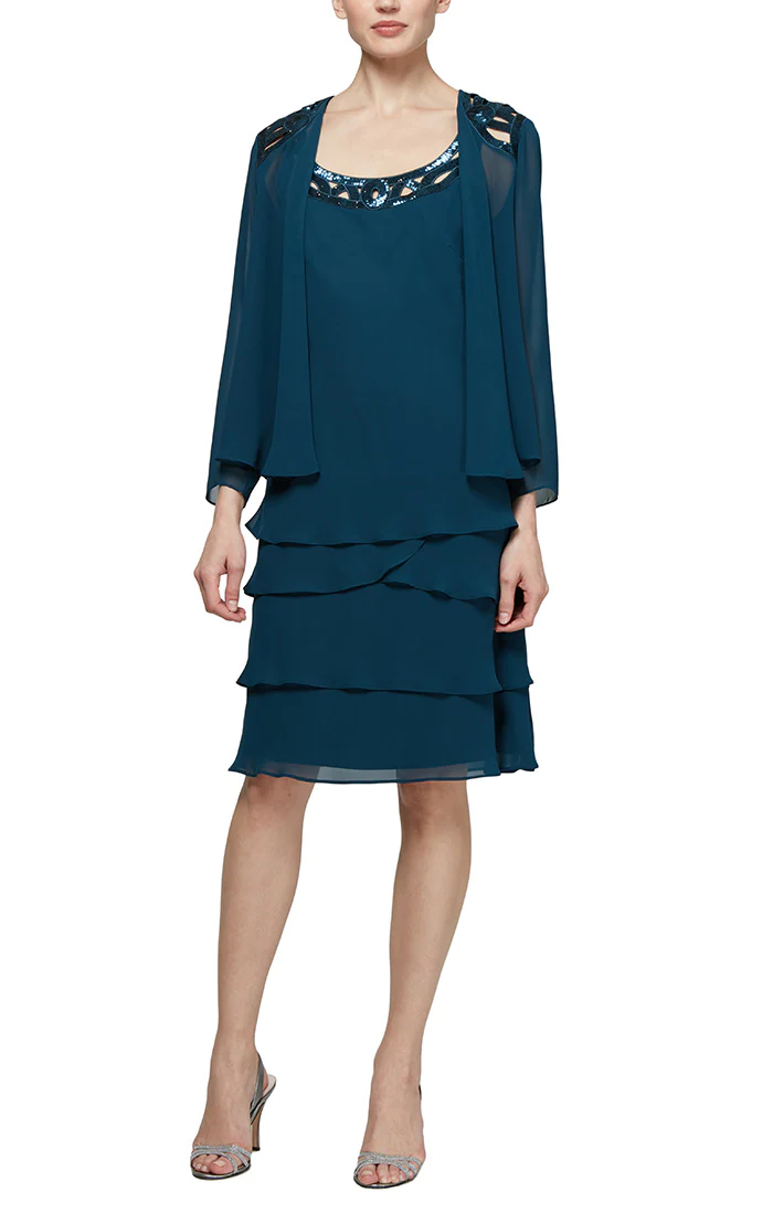 SL Fashions Mother of the Bride Short Dress 110692 - The Dress Outlet