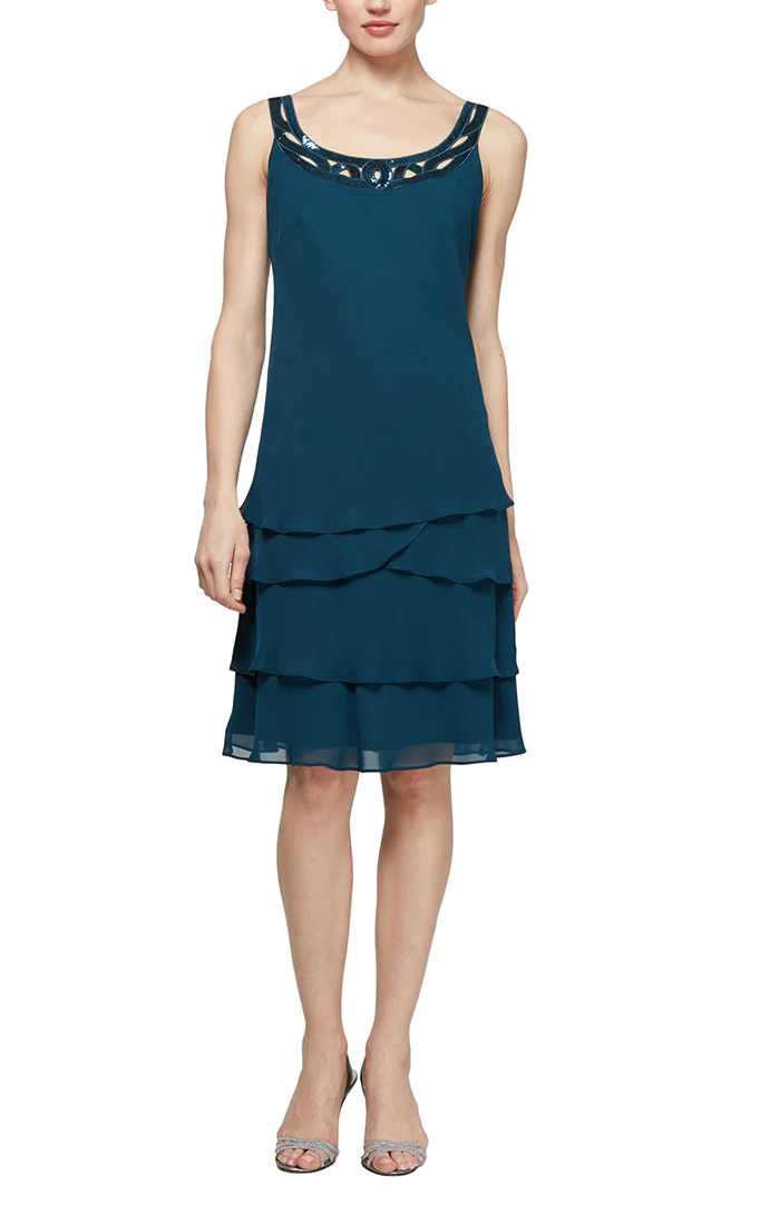 SL Fashions Mother of the Bride Short Dress 110692 - The Dress Outlet