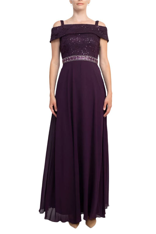 Formal Dresses A Line Long Formal Lace Dress Eggplant