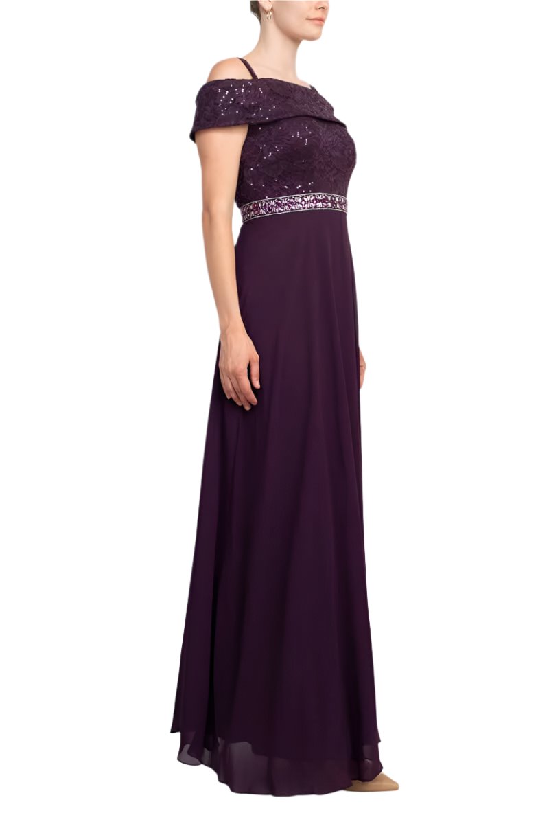 Formal Dresses A Line Long Formal Lace Dress Eggplant