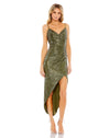 Cocktail Dresses Sequin High Low Cocktail Dress Olive