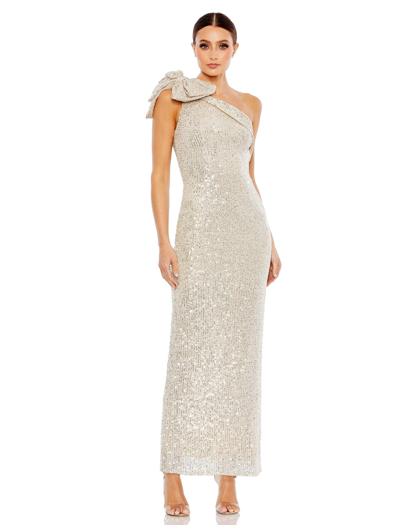 Mac Duggal 11283 Long Formal One Shoulder Prom Gown