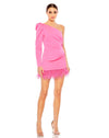 Cocktail Dresses Short One Shoulder Cocktail Dress Candy Pink