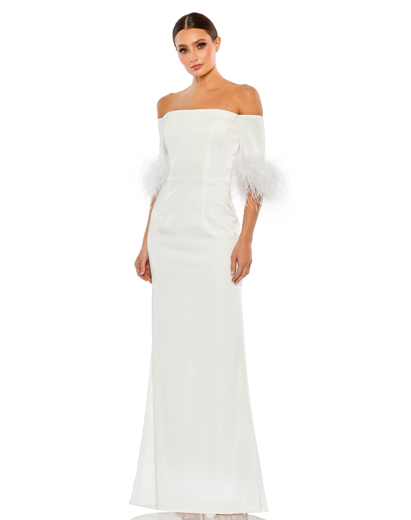 Formal Dresses Long Off Shoulder Formal Gown White