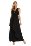 Formal Dresses Long Formal Ruffle Flyaway Dress Black