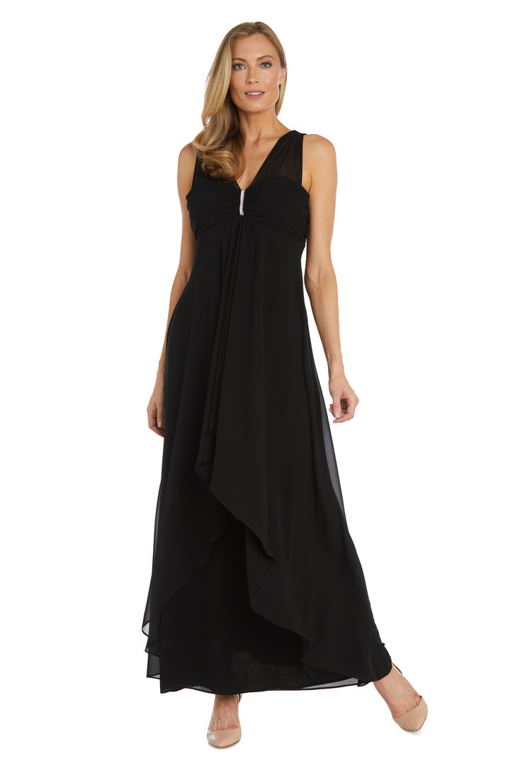 Formal Dresses Long Formal Ruffle Flyaway Dress Black