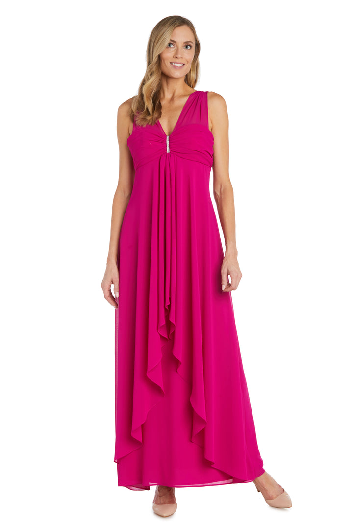 Formal Dresses Long Formal Ruffle Flyaway Dress Fuchsia