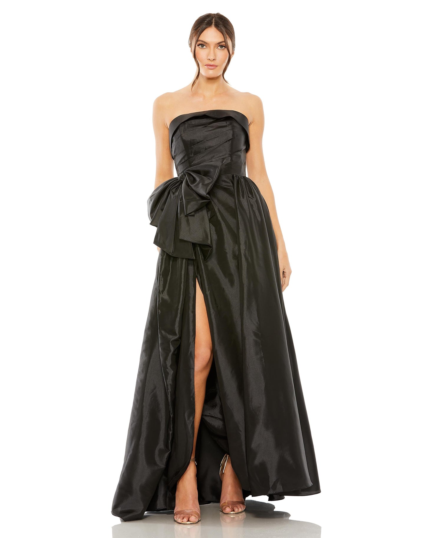 Formal Dresses Long Strapless Oversized Bow Ball Gown Black