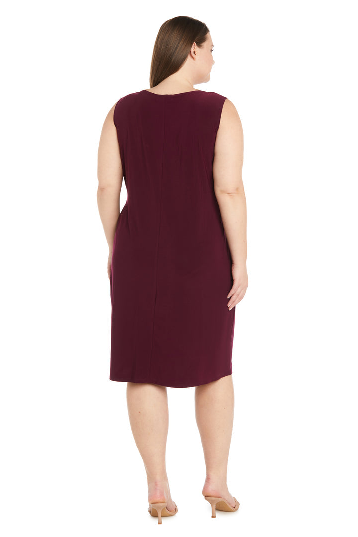 Plus Size Dresses Short Mother of the Bride Plus Size Sequin Jacket Dress Merlot