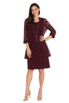 Mother of the Bride Dresses Short Mother of the Bride Sequin Jacket Dress Merlot