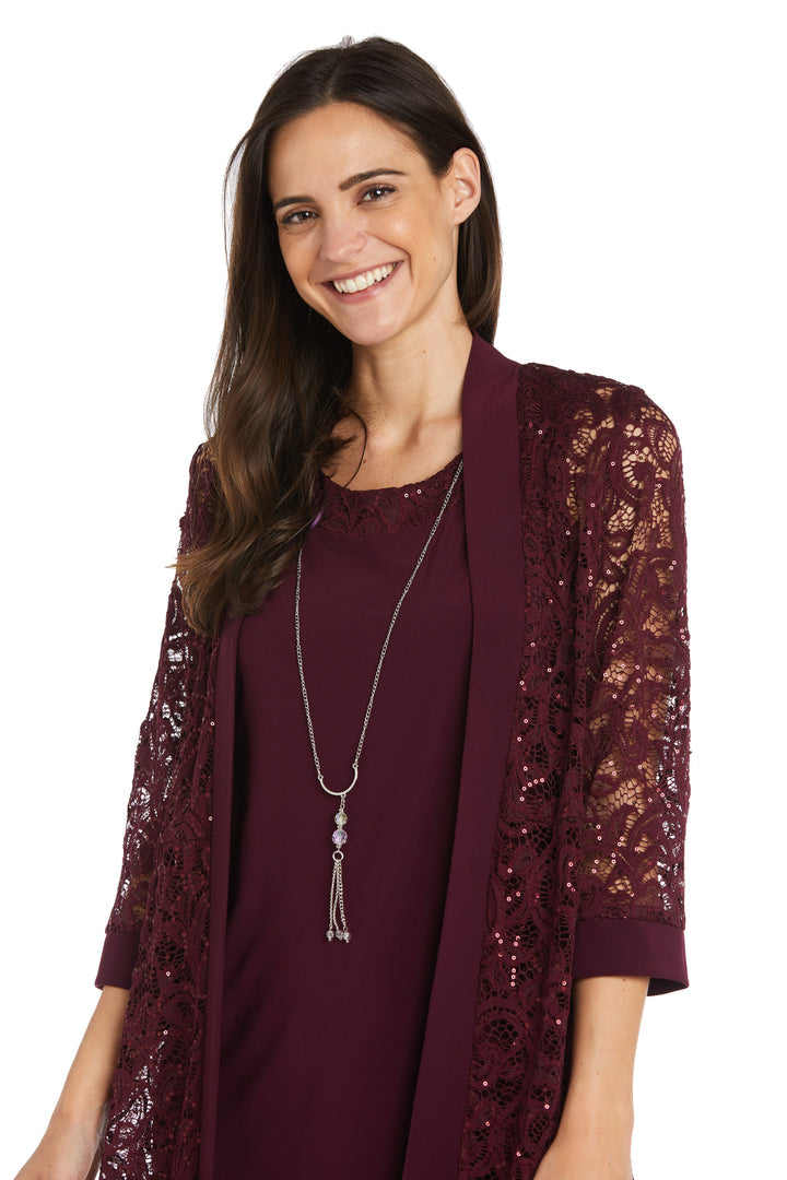 Mother of the Bride Dresses Short Mother of the Bride Sequin Jacket Dress Merlot