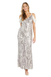 Formal Dresses Formal Long Sequin Evening Gown Ivory/Pewter