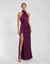 Prom Dresses Prom Formal High Halter Long Dress Plum