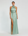 Prom Dresses Prom Formal High Halter Long Dress Sage