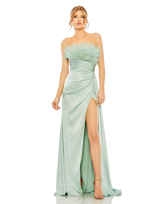 Prom Dresses Long Formal Feather Prom Dress Seafoam