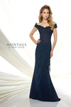 Formal Dresses Long Beaded Lace Fit Formal Dress Navy Blue