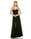 Jumpsuit Slim Strap Beaded Bustier Top Jumpsuit Black