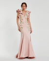 Formal Dresses Long Mermaid Floral Evening Formal Dress Blush
