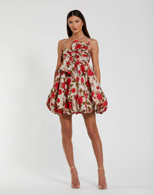 Cocktail Dresses Homecoming Floral Short Mini Cocktail Dress White Multi