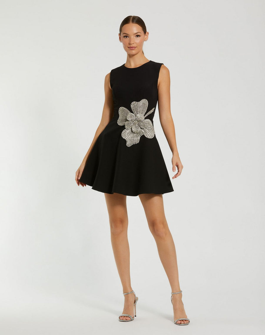 Cocktail Dresses Short Flower A Line Cocktail Dress Black