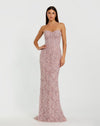 Formal Dresses Fitted Long Formal Beaded Prom Dress Rose