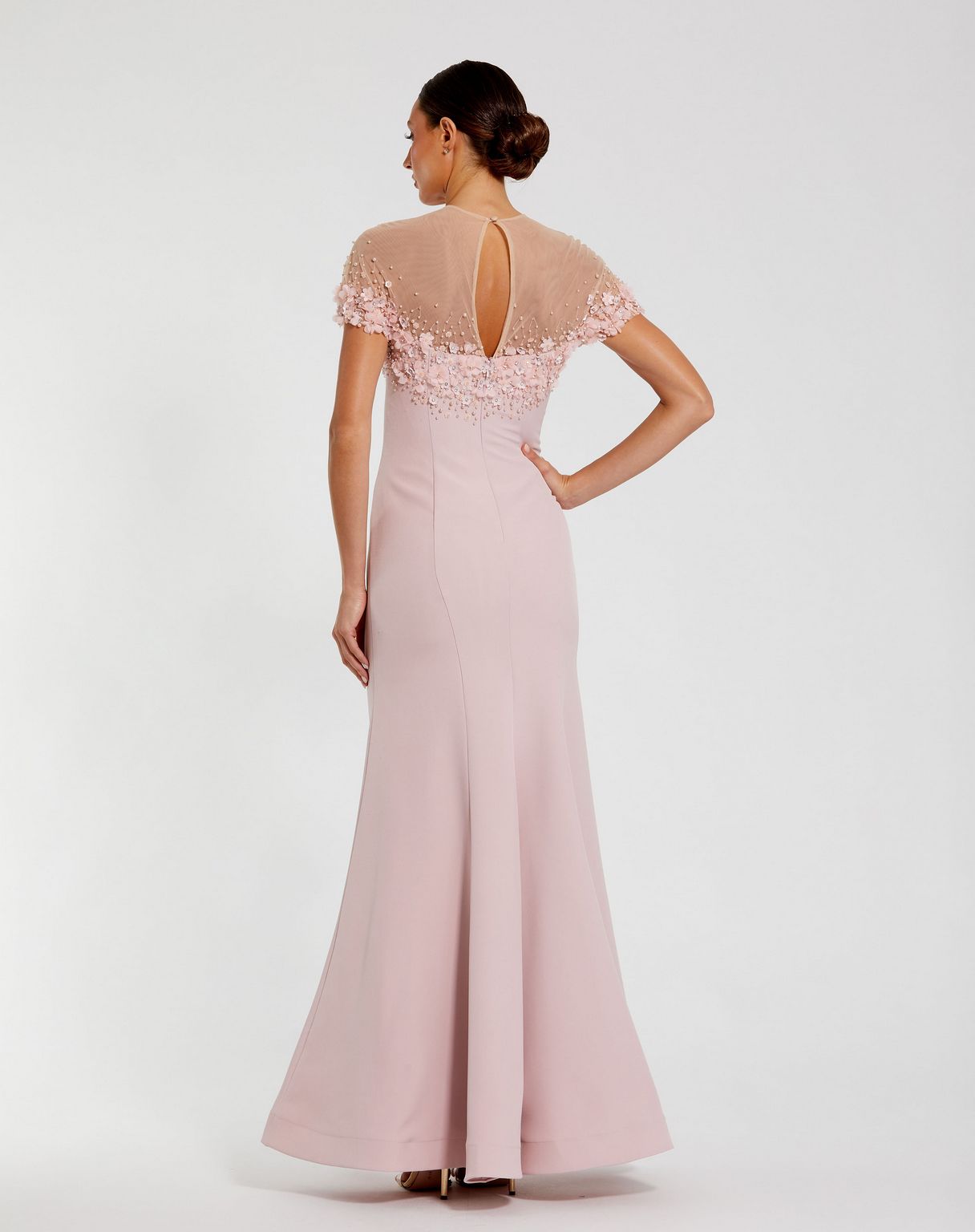Formal Dresses Beaded Long Mermaid Formal Evening Dress Mauve