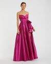 Prom Dresses Pleated Long Formal A Line Ruffle Slit Prom Dress Hot Pink