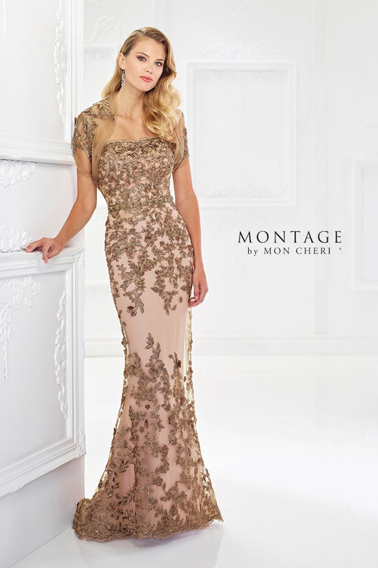 Mother of the Bride Dresses Long Formal Metallic Lace Evening Mother of the Bride Dress  Bronze/Nude