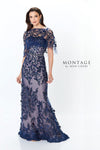 Mother of the Bride Dresses Long Formal Metallic Lace Evening Mother of the Bride Dress  Navy
Blue/Nude