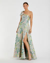 Formal Dresses Floral Print Long Formal A Line Prom Dress Pastel Multi