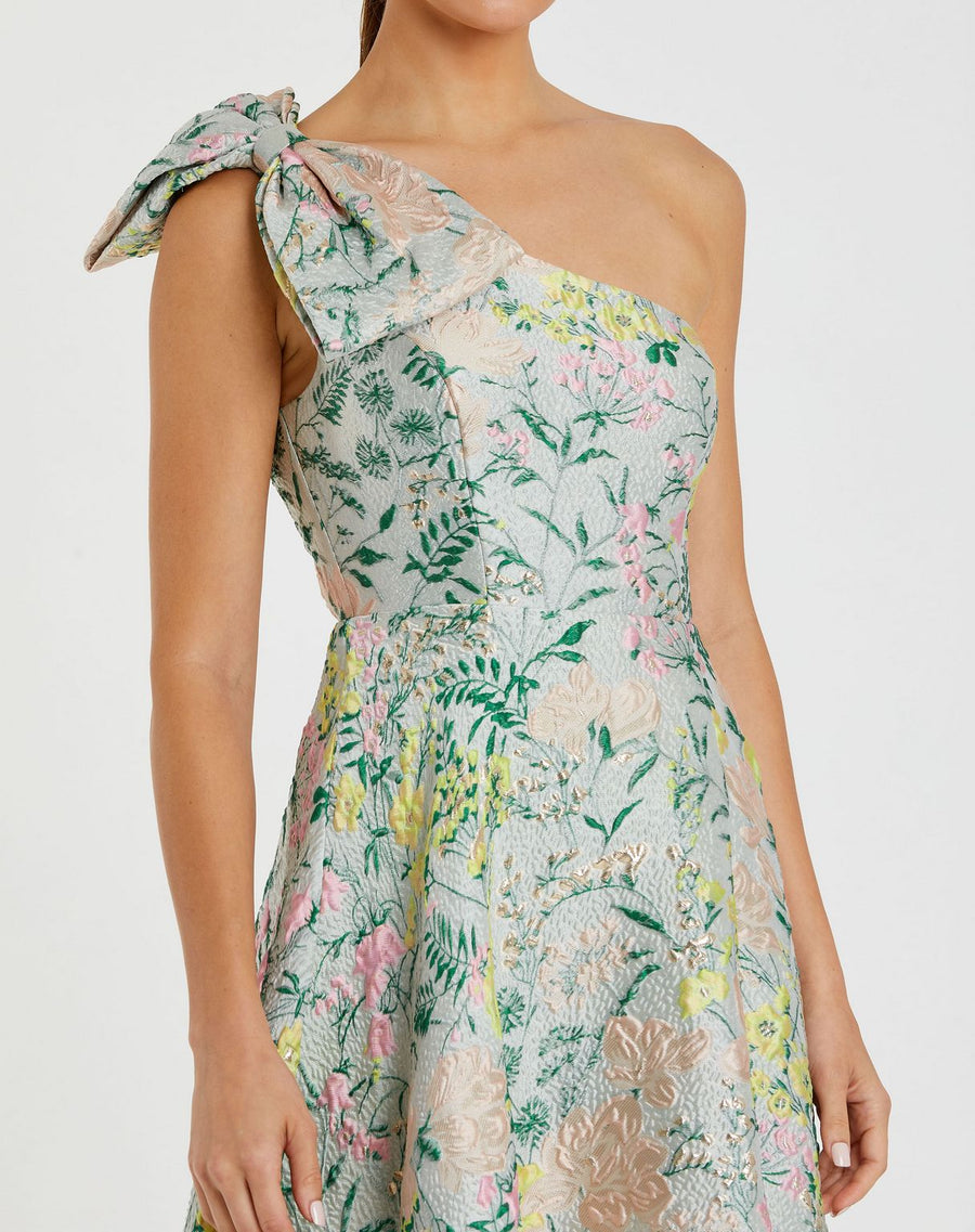 Formal Dresses Floral Print Long Formal A Line Prom Dress Pastel Multi