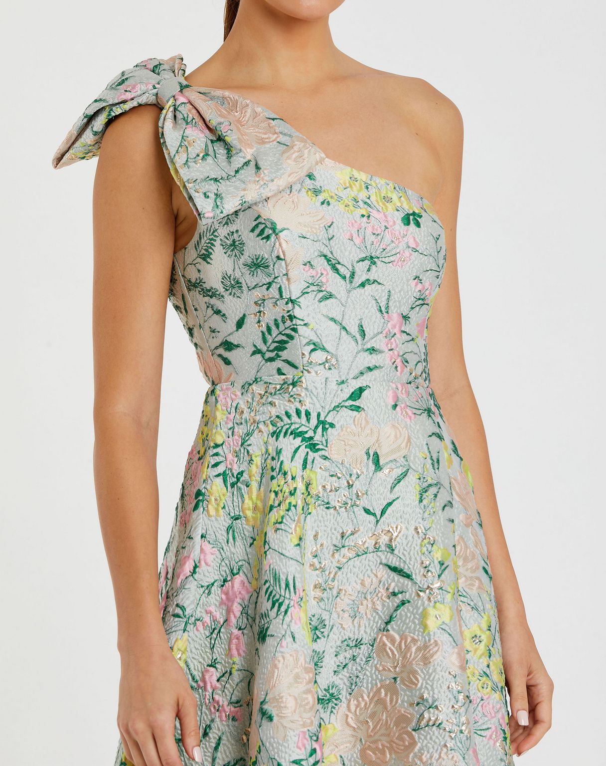 Formal Dresses Floral Print Long Formal A Line Prom Dress Pastel Multi