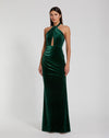 Prom Dresses Fitted Long Formal Velvet Prom Dress Emerald