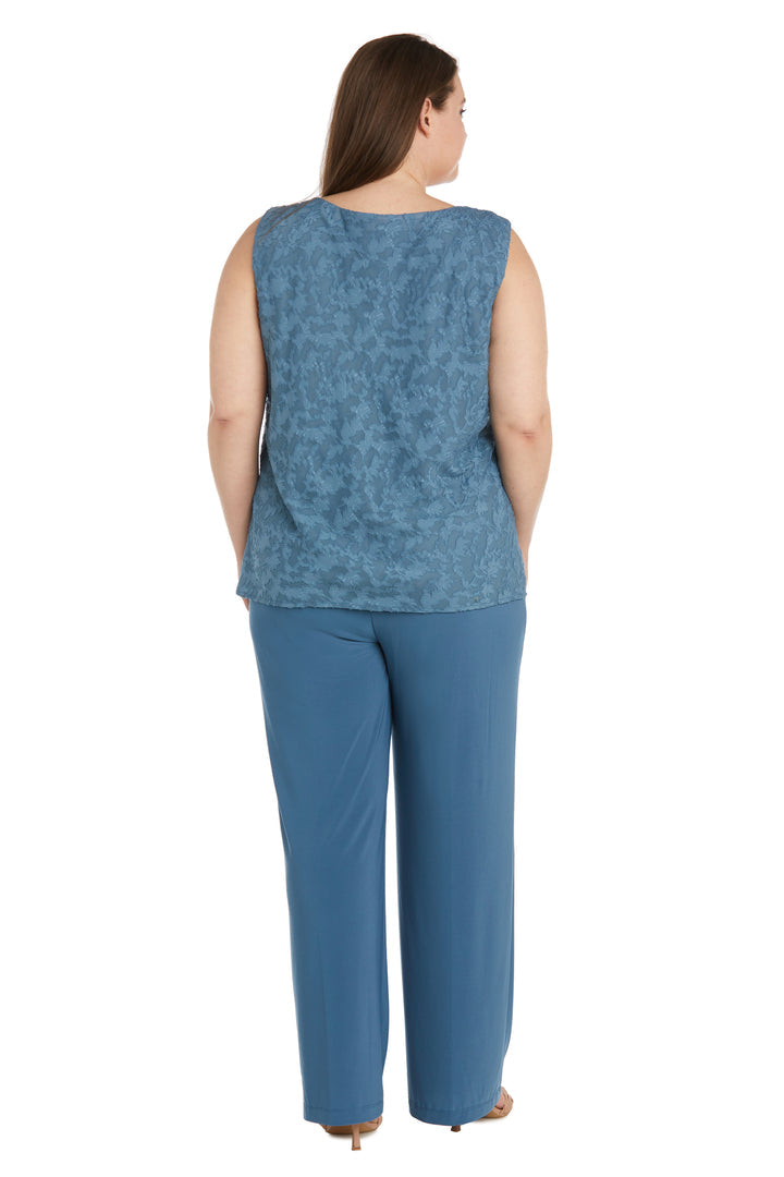 Pant Suit Plus Size Formal Mother of the Bride Pant Suit Jacket Set Slate