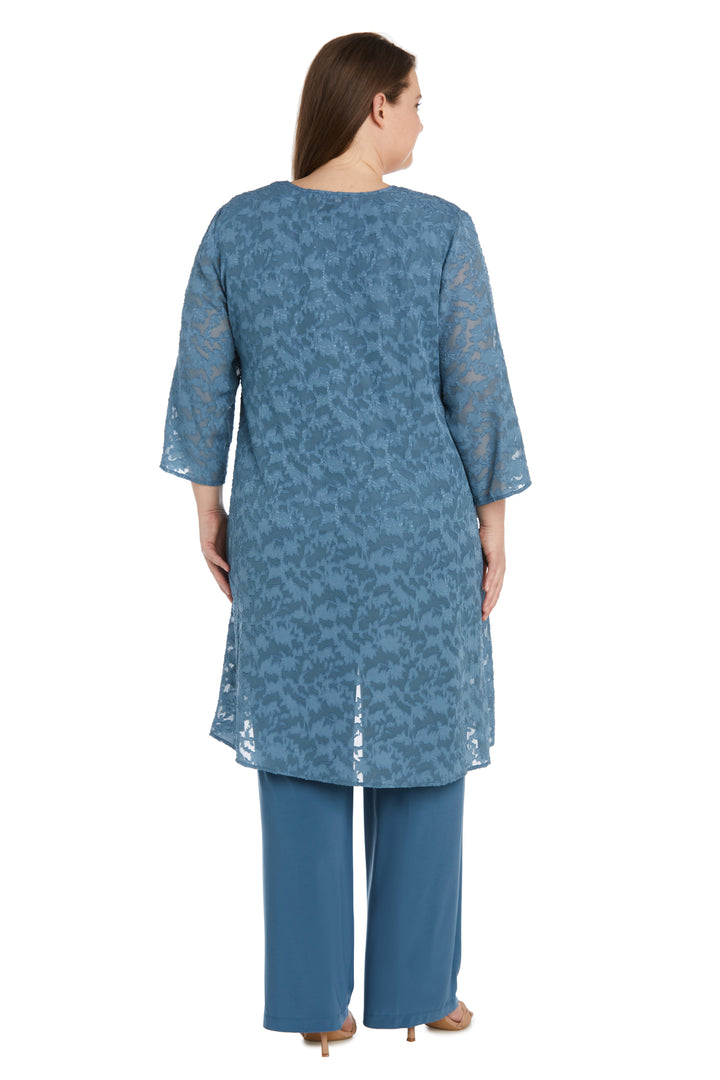 Pant Suit Plus Size Formal Mother of the Bride Pant Suit Jacket Set Slate