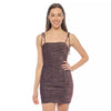Cocktail Dresses Short fitted Glitter Bodycon Mini Dress Copper