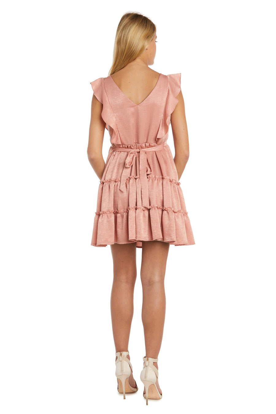 Cocktail Dresses Short Homecoming Satin Cocktail Dress Salmon