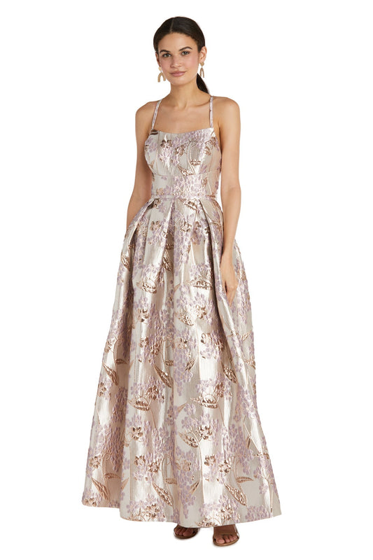 Prom Dresses Long Floral Pattern Formal Prom Dress Taupe/Lavender
