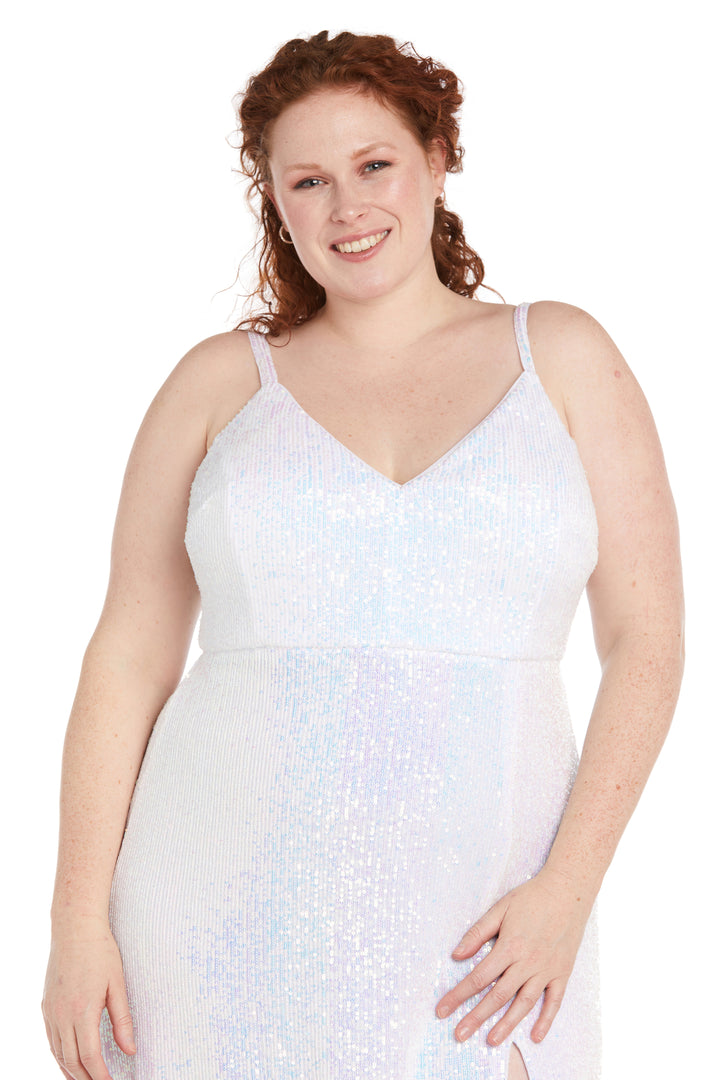 فستان حفلات طويل بمقاس كبير من مورغان آند كو 12935WM