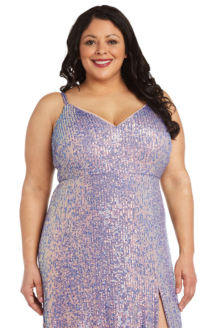 فستان حفلات طويل بمقاس كبير من مورغان آند كو 12935WM