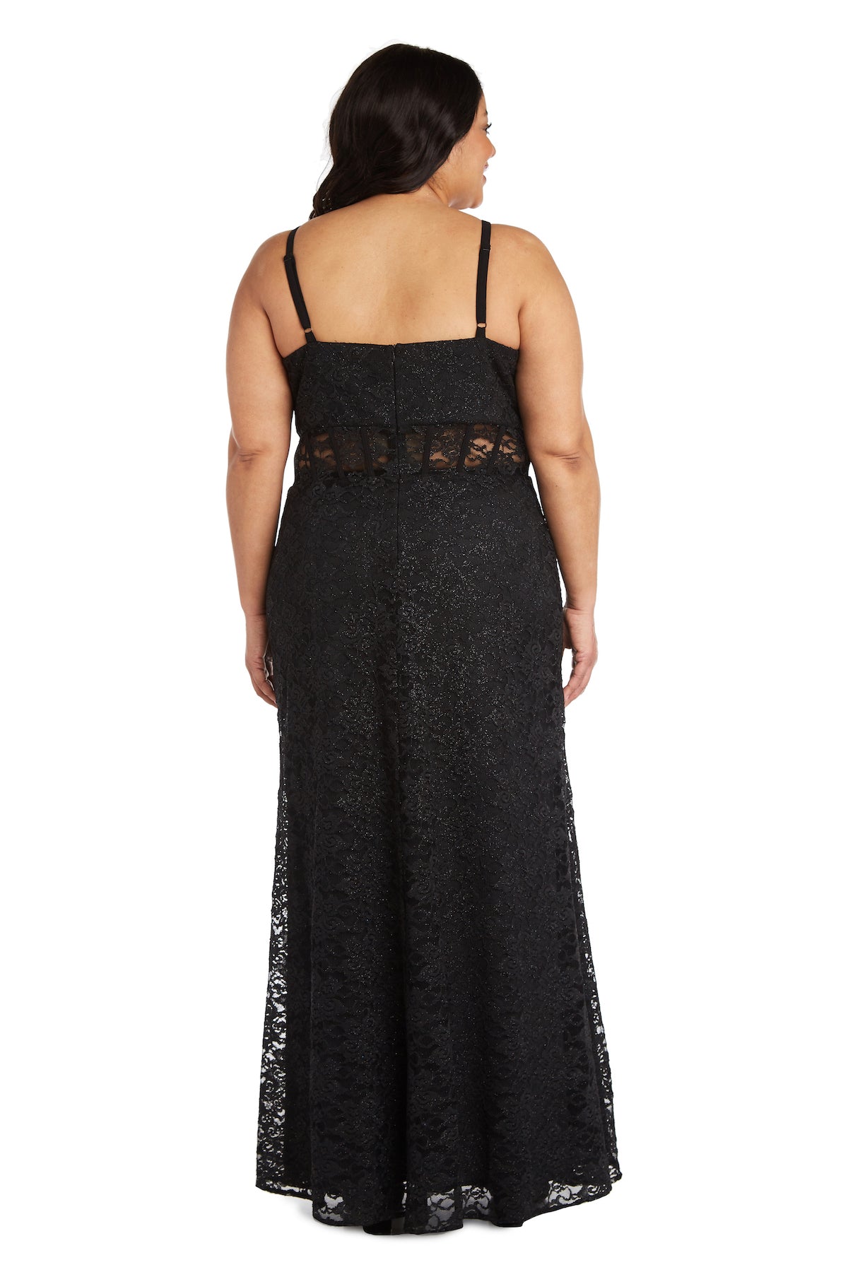 Plus Size Dresses Long Lace Evening Gown Formal Plus Size Dress Black