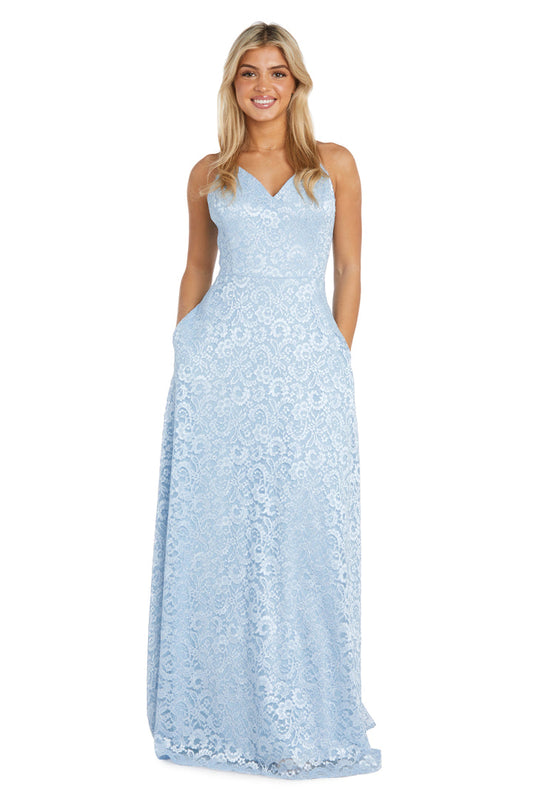Formal Dresses Formal Long Prom Pockets Dress Ice Blue