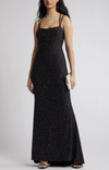 Formal Dresses Fitted Long Formal Beaded Prom Dress Black